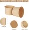 120 Packs Paper Ice Cream Cups 5 Ounce Disposable Soup Bowls Brown Dessert Bowls for Hot or Cold Food Party Supplies Treat Dessert Cups for Sundae Frozen Yogurt